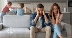 ADHD Effects on Marriage Couple struggling with kids arguing